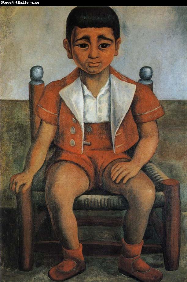 Diego Rivera The Child in red
